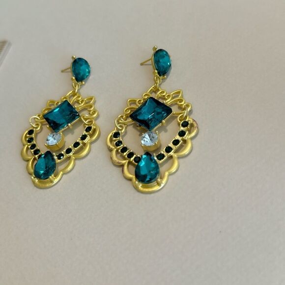 Vintage crystal earrings M855 - Picture 2 of 3